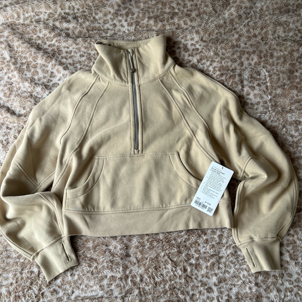Lululemon BNWT scuba oversized funnel neck hoodie- color trench, XS/S